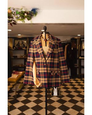 Iris Setlakwe Plaid Cape - Metallic