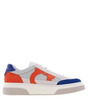 Ferragamo Ferragamo Cassina Gancini Low-Top Sneakers, Size 9 - Blue