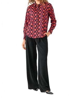 Lavender Brown Alivia Top - Red