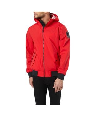 Pajar Halcyon Bomber Rain Jacket With Removable Hood - Red