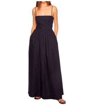 Susana Monaco Poplin Open-Back Maxi Dress - Blue