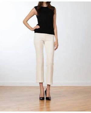 Avenue Montaigne Leo Boucle Pull-On Pants - White
