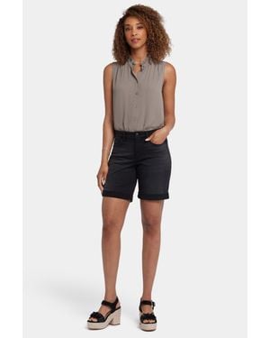 NYDJ Diana Shorts Cadiz Royal Denim Cotton Stretch Relaxed Fit Red81 - Gray