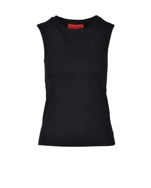 Wild Cashmere Minimalist Cashmere-Blend Tank Top - Black