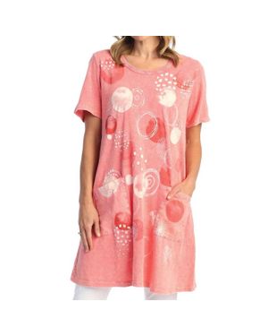Jess & Jane Magic Dots Mineral Washed Pocket Dress - Pink