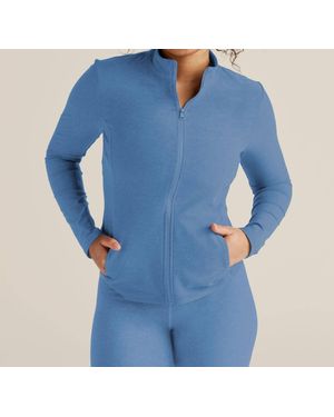 Beyond Yoga On The Go Mock Neck Jacket - Blue