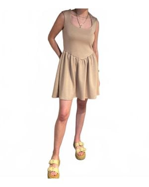 Kld. Signature Mini Scuba Dress - Natural