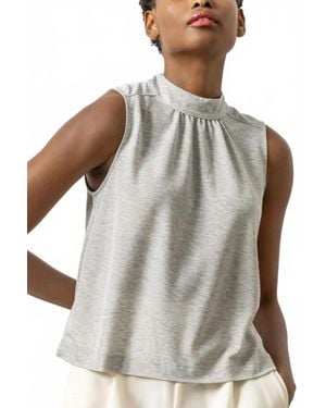 Lilla P Sleeveless Mock Neck Top - Multicolor