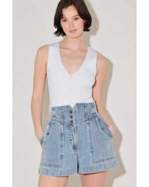 TRUEDAMES Sunlit Denim Moment Shorts - Blue