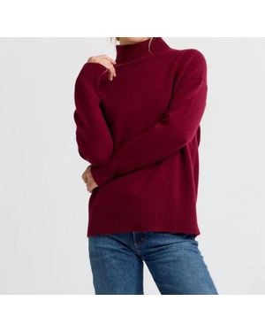 Pür Cashmere Oversized Cashmere Pullover - Red