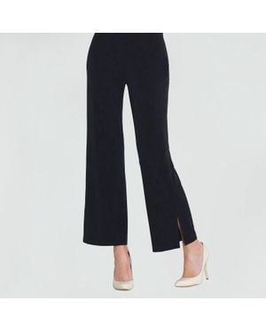 Clara Sunwoo Signature Side Slit Ankle Pant - Blue