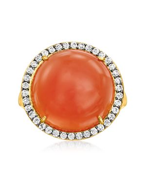 Ross-Simons Carnelian And Topaz Ring - Orange