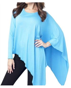 Angel Asymmetrical Tunic Top - Blue