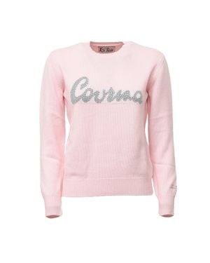 MC2 Saint Barth New Queen Courma Rhinestone Sweater - Pink