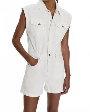 Pistola Lennox Sleeveless Romper - White