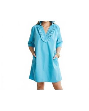 Caryn Lawn Maya Corduroy Dress - Blue