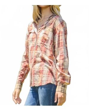 Faire Bleached Plaid Shirt - Natural