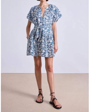 Apiece Apart Morgan Mini Dress - Blue