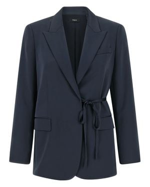 Theory City Twill Blazer - Blue