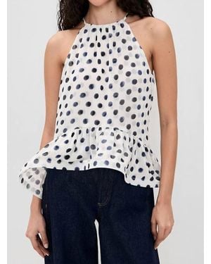 MISA Los Angles Faith Halter Top - Blue