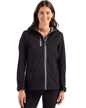 Clique Telemark Eco Stretch Softshell Full Zip Hooded Jacket - Black