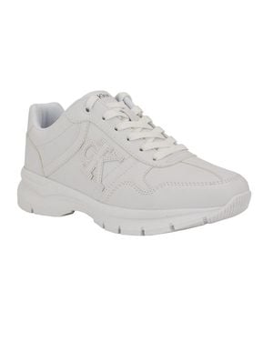 Calvin Klein Caisneakers Ck Logo Low Top Casual Shoes Htat924 - Gray