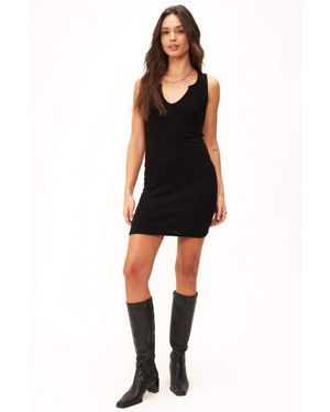 Project Social T Romantic Dream Fitted Sweater Rib Dress - Black