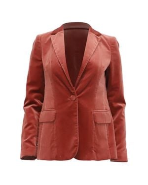 FRAME Single-Breasted Blazer - Red