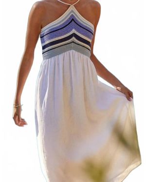 Bella Dahl Crochet Mixed Midi Dress - Purple