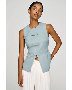 Endless Rose Sleeveless Bow Top - Blue