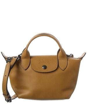 Longchamp Le Pliage Xtra Leather Mini Satchel - Brown