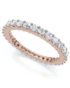 Pompeii3 1 Carat Diamond Eternity Ring 14K Rose Size Selectable - Metallic
