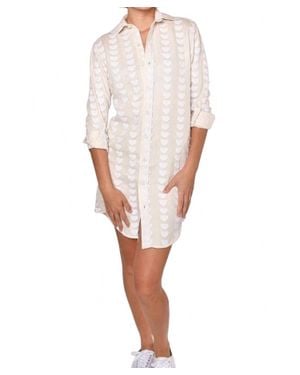 Emily Phillips Heart Shirt Dress - White