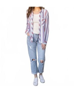 Grace and Lace Favorite Button Up - Blue