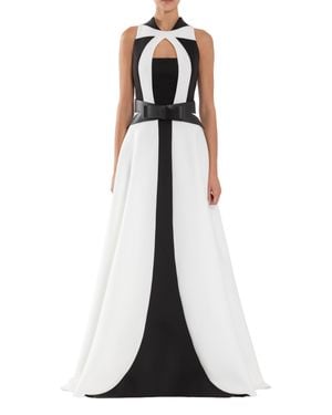 belk black and white dresses White Mark Women's Scoop Neck Fit & Flare Tank Midi Dress Black / L