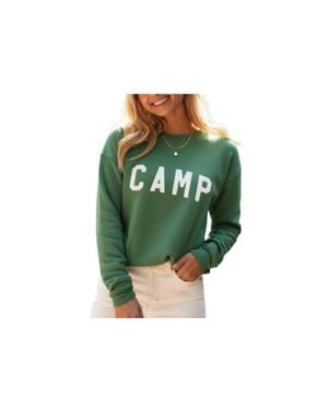 Oat Collective Camp Long Sleeve Sweatshirt - Green