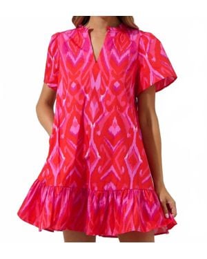 Sugarlips Blevin Ikat Celeste Mini Dress - Red