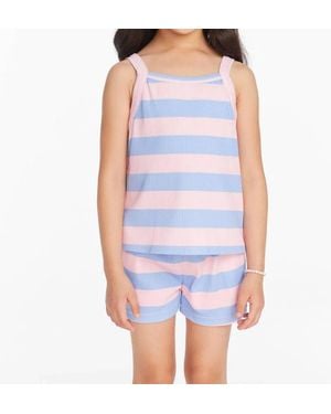 Chaser Brand Girls Striped Tank Top - Blue