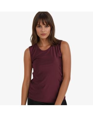 Calypsa Loose Fit Tankini Maya Swim Top - Purple