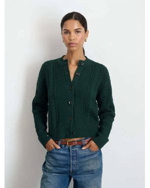 Alex Mill Nico Cable Knit Cardigan - Green