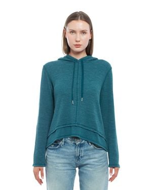 Wilt Long Sleeve Double Peplum Hoodie - Blue