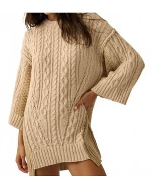 Promesa Honey Sweater Mini Dress - Natural