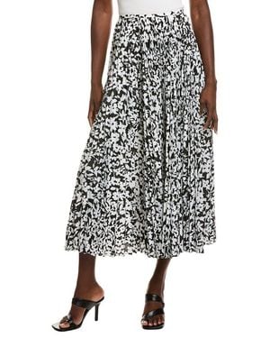 Michael Kors Floral Poplin Skirt - Gray
