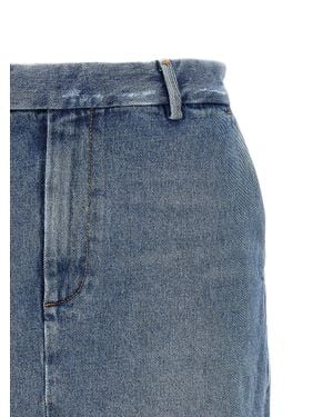 ARMARIUM Cotton Long Skirt - Blue