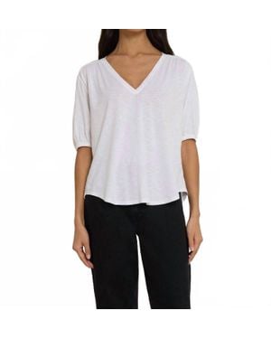 Nation Ltd Edie Shirred Tee - White