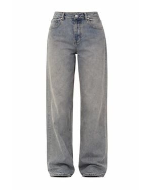 Nine:inthe:morning Relaxed Boyfriend-Fit Jeans With High-Rise Waist - Gray