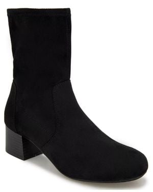 Kenneth Cole Road Stretch Boots 5M Suede Bootie Lion1078 - Black