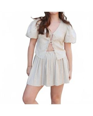 SOFIA The Label Aria Pleated Mini Skirt - Gray