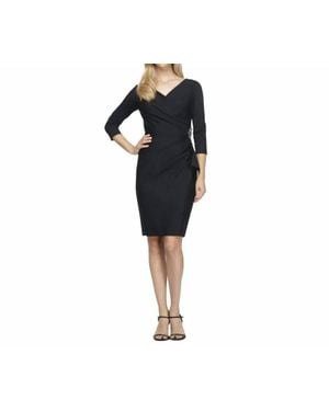 Alex Evenings Side Ruched Cocktail Dress - Black