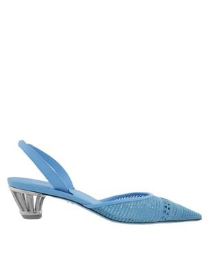 Ferragamo Ferragamo Alyssa Mesh Slingback Pumps, Size 7 C - Blue